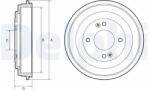 DELPHI Tambur frana DELPHI BF665 (BF665) - fixbox