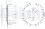 DELPHI Tambur frana DELPHI BF169 (BF169) - fixbox