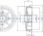 DELPHI Tambur frana DELPHI BF392 (BF392) - fixbox