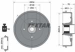 TEXTAR Tambur frana TEXTAR 94045000 (94045000) - fixbox