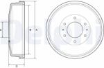DELPHI Tambur frana DELPHI BF559 (BF559) - fixbox