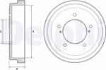 DELPHI Tambur frana DELPHI BF544 (BF544) - fixbox