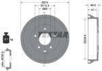 TEXTAR Tambur frana TEXTAR 94047800 (94047800) - fixbox
