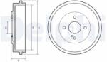 DELPHI Tambur frana DELPHI BF666 (BF666) - fixbox