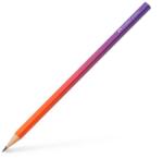 Faber-Castell Creion grafit B triunghiular, fara radiera, Faber Castell Flow, Violet-Portocaliu 1184041 (FC118404)