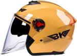 Fixato Casca Moto/Scuter FIXATO BK, Vizieră Dublă, Protecție UV, Ventilație Superioară, marime universala 54-59cm, Galben (casca-001-galben)