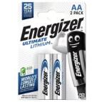 Energizer ultimate lithium tartós elem (aa, lr06, 1.5v, lítium) 2db/csomag (639154)