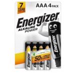 Energizer alkaline power tartós elem (aaa, lr03, 1.5v, alkáli) 4db/csomag (E300132600)