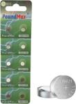 PoundMax AG1 / LR621 / LR60 alkáli gombelem, 1, 5 V, 10 db-os csomag