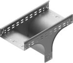 BAKS 136760 TRSFJ150H60 Leszálló T-idom 60x 150 mm szimmetrikus, gyorsösszekötővel, anyagvastagság 1, 0 mm összekötőelem, kábelvezetési elemek csatlakoztatásához (136760)