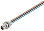 Weidmüller Beépíthető csatlakozó, M8, tű, egyenes, 3pólus, SAIE-M8S-3-0.5U-FP-M8 1078730000 Weidmüller (1078730000)