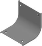 BAKS 330360 PZLZWP600H50 Sarokidom fedél 50x 600 mm 90 fokos belső, függőleges kültéri ipari kábeltálcához forgóretesszel, tűzihorganyzott, anyagvastagság 1, 5 (330360)