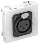 OBO Modul45 3 pól. XLR csatl. aljz. Hüvely csavaros rögzítéssel, hófehér 45x45mm 6105250 (6105250)