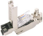 Siemens 6GK1901-1BB10-2AE0 IE FC RJ45 Plug 180 2x2, ipari ethernet csatlakozó, masszív fém ház, 50 db/csomag (6GK19011BB102AE0)