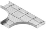 BAKS 210221 TKSP200H100 Kábeltálca T-idom 100x 200 mm, anyagvastagság 1, 5 mm önhordó, villamos kábelek nyomvonalvezetéséhez (210221)
