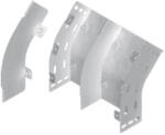 BAKS 190155 PLMZ100 Kábeltálca válaszfal 45 fokos sarokidomhoz 100 mm külső, függőleges, szalaghorganyzott, anyagvastagság 1, 0 mm (190155)