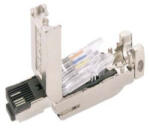 Siemens 6GK1901-1BB10-2AA0 IE FC RJ45 Plug 180 2x2, ipari ethernet csatlakozó, masszív fém ház (6GK19011BB102AA0)