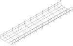 BAKS 972633 LSR300H60/3 Rácsos kábeltálca összekötő 60×300×3000 mm csúsztatható, horganyzott, KSG tálcákhoz, villamos kábelek nyomvonalvezetéséhez (972633)