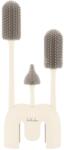 KikkaBoo Четки за шишета KikkaBoo - Platinum Silicone, 3 броя с поставка, Sand (31302050050) - ozone