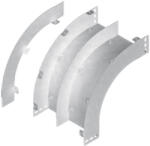 BAKS 190133 PLPZ60 Kábeltálca válaszfal 90 fokos sarokidomhoz 60 mm külső, függőleges, szalaghorganyzott, anyagvastagság 1, 0 mm (190133)