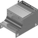 BAKS 136890 KRUMJ200 Univerzális szűkítő sarokidom 200 mm széles, 42-60 mm magas kábeltálcához, kábelvezetési elemek csatlakoztatásához (136890)