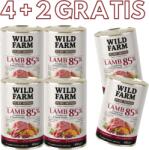 WILD FARM PURE MONO Агнешко с червени боровинки и сладки картофи 6x400 г - монопротеинова храна за кучета