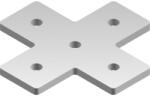 BAKS 662700 LCP7 Sínösszekötő keresztelem 120x 40 mm 40/ 41 mm sínhez, cinkpelyhes horganyzás, anyagvastagság 6, 0 mm összekötőelem (662700)