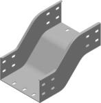 BAKS 313750 OPNZC500H100 Kábeltálca kitérő idom 100x 500 mm függőleges, tűzihorganyzott, anyagvastagság 2, 0 mm, villamos kábelek nyomvonalvezetéséhez (313750)