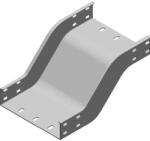 BAKS 353610 OPNZP100H50 Kábeltálca kitérő idom 50x 100 mm függőleges, tűzihorganyzott, anyagvastagság 1, 5 mm, villamos kábelek nyomvonalvezetéséhez (353610)