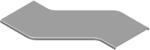 BAKS 334010 POLZZC200H200 Kitérő idom fedél 200x 200 mm balos, vízszintes, kültéri ipari kábeltálcához, tűzihorganyzott, anyagvastagság 2, 0 mm (334010)