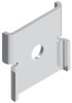 BAKS 661203 PUC30 Pozicionáló lemez 31x 40 mm, szalaghorganyzott, anyagvastagság 2, 0 mm, villamos szerelési feladatokhoz (661203)