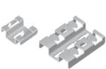 BAKS 902920 WPSS100 fali/padlókonzol rácsos kábeltálcához 100×81×20 mm, kábelvezetési elemek rögzítéséhez (902920)