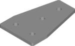 BAKS 663100 LCP11 Sínösszekötő szűkítőelem 124x80/ 40 mm 40/ 41 mm sínhez, cinkpelyhes horganyzás, anyagvastagság 6, 0 mm összekötőelem (663100)