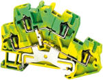 Schneider Electric Linergy TR terminals blocks - NSYTRR24DPE - Rugós kétszintes földelőkapocs 1x1 csatlakozás 5, 2 mm 2, 5 mm2 zöld - sárga (NSYTRR24DPE)