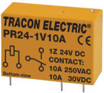 TRACON Print relé 24V DC / 1×CO (10A, 230V AC / 30V DC) PR24-1V10A Tracon (PR24-1V10A)