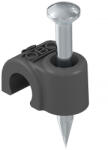 OBO ISO Nagel-Clip 9mm, L25, fekete 2232219 (2232219)