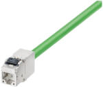 Siemens 6GK1901-0BE10-0AA0 IE FC RJ45 aljzat 4x2, ipari ethernet csatlakozó, masszív fém ház, CAT6A + DIN sín adapter (6GK19010BE100AA0)