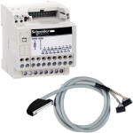Schneider Electric Modicon ABE7 - ABE7H34E100 - elosztóblokk készlet, 2db Economy ABE7H20E000 + HE10 Y kábel 1m, PLC-hez és X80 digitális kártyához (ABE7H34E100)