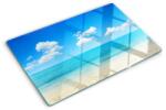 tulup Üveg vágódeszka fényképpel, Tulup, Paradise Beach, Kék, 80x52 cm, 010010520060000001792 (010010520060000001792)
