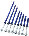 Tracon peremes dübel, hatlapfejű peremes csavarral M10×80mm, PA6.6 - T10080P (T10080P)