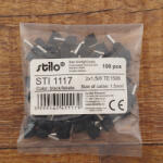 Stilo érvéghüvely iker 2* 1, 5/ 8 fekete - STI1117 (STI1117)
