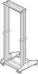 Legrand Linkeo nyitott rack szekrény 42U 1956x540x640mm szürke két tartóbordás max. 300 kg - 46395 (46395)