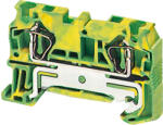 Schneider Electric Linergy TR terminals blocks - NSYTRR42PE - Rugós egyszintes földelőkapocs 1x1 csatlakozás 6, 2 mm 4 mm2 zöld - sárga (NSYTRR42PE)