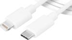 Tactical Smooth Thread cablu USB-C/Lightning 1m Alb