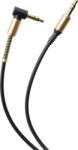 mobilNET Cablu AUX unghiular 2x3, 5mm Jack 1m Negru (Bulk)