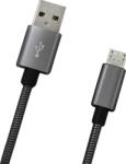 mobilNET Cablu de date Micro USB Metalizat gri, 1m, 2A