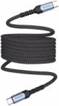 SWISSTEN cablu de date USB-C / USB-C 1m magnetic retractabil negru