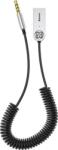Baseus cablu adaptor AUX/USB - Argintiu