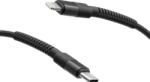mobilNET cablu împletit Type-C la Lightning 20W 2m 3A, negru