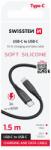 SWISSTEN Cablu de date Swissten USB-C/USB-C 60W 1, 5m negru siliconic